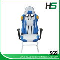 White and Blue Cool Tone style Racing Chair With Durable Armrests